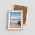 Plakat w ramie 30x40 - Plażowy pomost - plaża, pomost - rama drewno