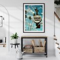 Plakat bez ramy 30x40 - Znaki Palm: Relaksująca Oaza - znak, palmy