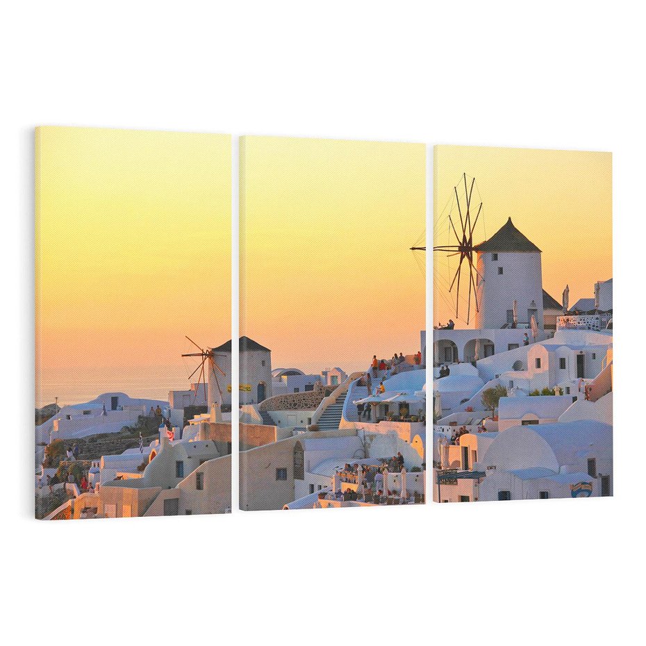 Obraz na płótnie 120x80 - magia greckiej wyspy - Grecja, Santorini