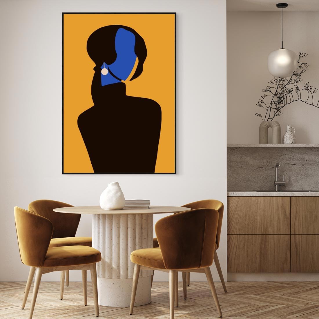 Obraz w ramie 70x100 - Transformacja Form - sztuka nowoczesna, plakat - rama czarna