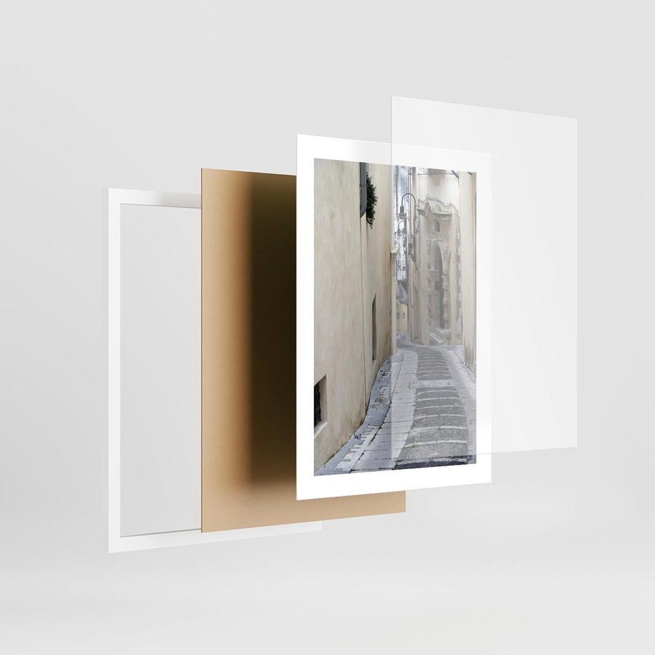 Plakat w ramie 30x40 - Uroki Włoskiej Uliczki - włoska, uliczka - rama biała
