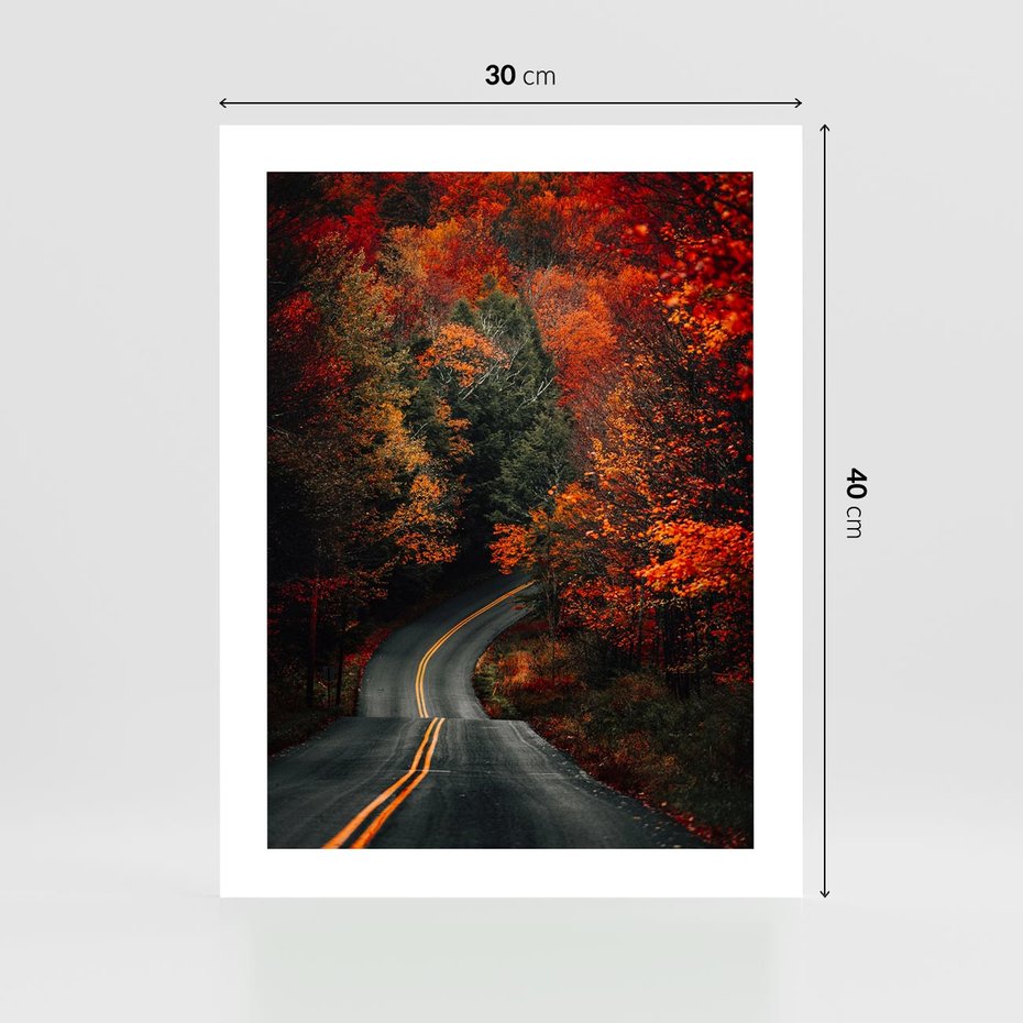 Plakat bez ramy 30x40 - Jesienne Podróżowanie - fotografia, jesień