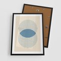 Plakat w ramie 50x70 - Wnętrza Refleksji - geometryczne kształty, koła - rama czarna