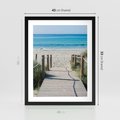 Plakat w ramie 40x50 - Żywa Natura - plaża, morze - rama czarna