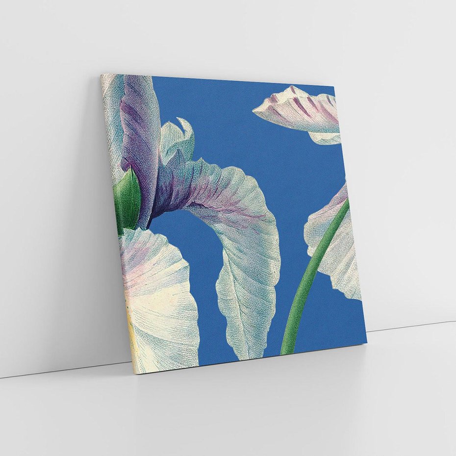 Obraz na płótnie 30x30 - Rapsodia malarskich gestów - wielkie kwiaty, zbliżenie