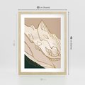 Plakat w ramie 30x40 - Góry w Złocie i Minimalizmie - grafika, złote góry - rama drewno
