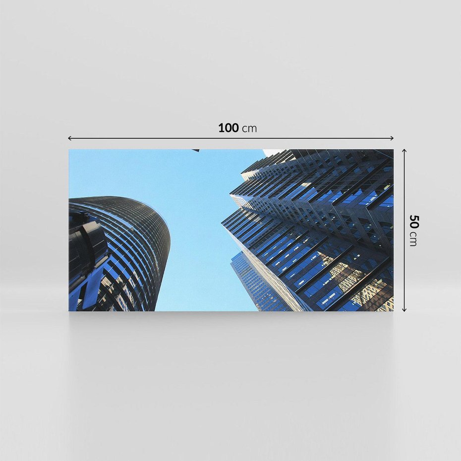 Obraz na płótnie 100x50 - Architektura wieżowców - Architektura, wieżowce
