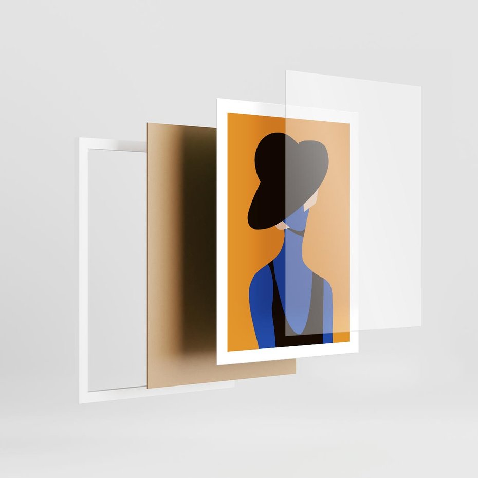 Plakat w ramie 50x70 - Zaklęte Zniknięcie - sztuka nowoczesna, plakat - rama biała