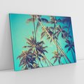 Obraz na płótnie 120x80 - Tropikalne palmy w krainie słonecznych wakacji - palmy, tropiki
