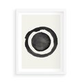 Plakat w ramie 50x70 - Bezgraniczne Widoki - abstrakcyjne plamy okręgi, akwarelowe - rama biała