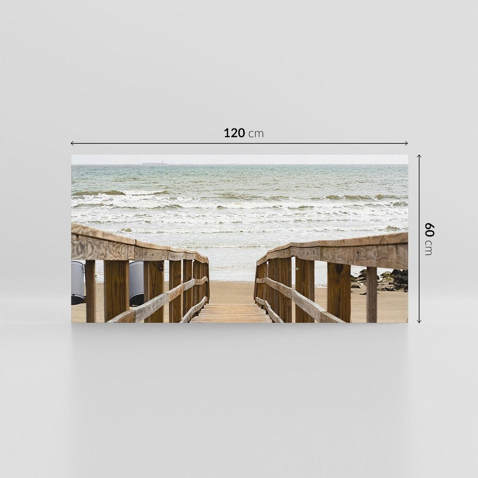 Obraz na płótnie 120x60 - Morze i drewniany pomost - morze, pomost