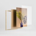 Zestaw obrazy w ramie 40x50 galeria - Palmy, paprocie, liście, pastele - rama drewno