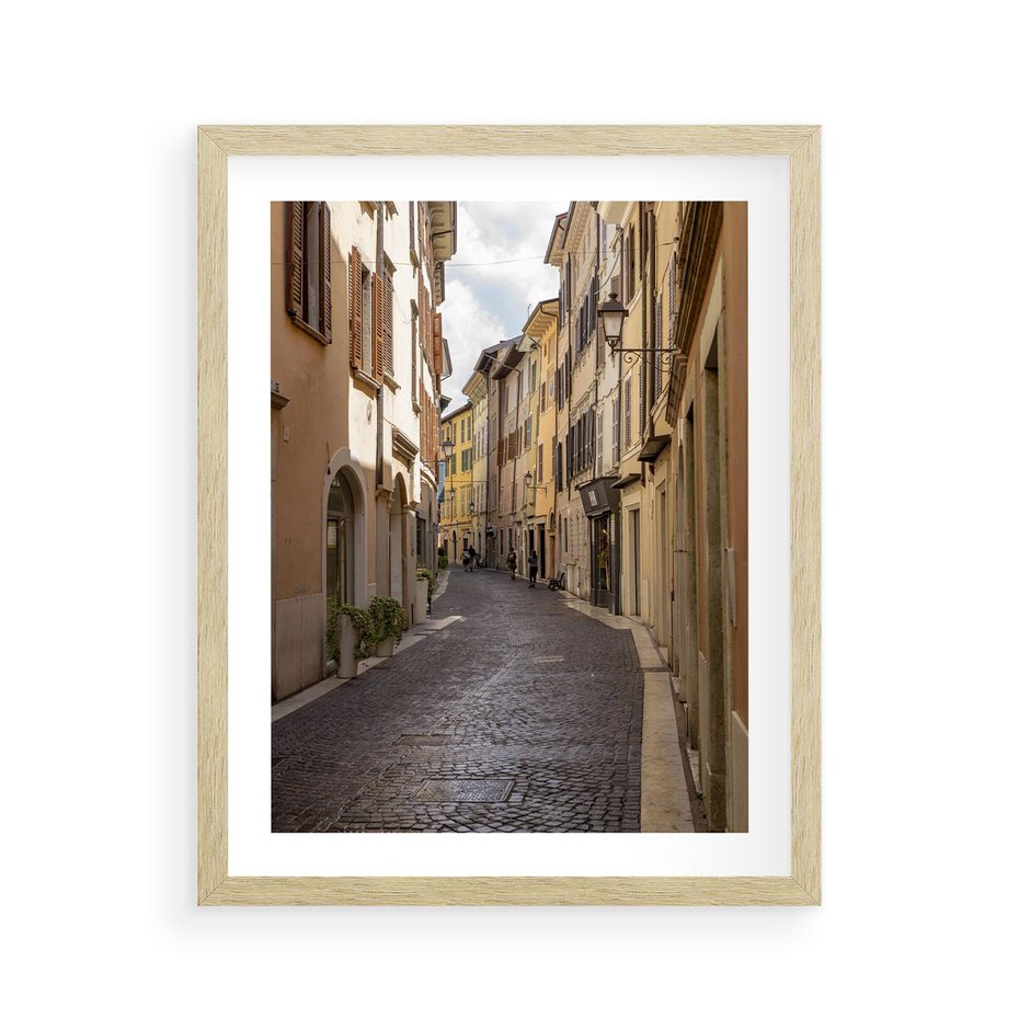 Plakat w ramie 40x50 - Magiczne widoki - uliczka, perspektywa - rama drewno