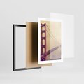 Plakat w ramie 30x40 - Most w mgle z perspektywą - most, perspektywa - rama czarna