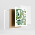 Plakat w ramie 40x50 - Oaza Natury - liście, tropikalne - rama biała
