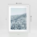 Plakat w ramie 30x40 - Cicha Zima - las, zima - rama biała