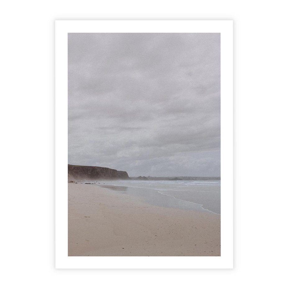 Plakat bez ramy 40x50 - Mglista plaża - plaża, mgła