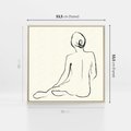 Obraz w ramie 50x50 - Akt w Minimalizmie - kobieta akt, minimalizm - rama drewno