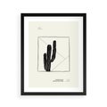 Plakat w ramie 40x50 - Zaklęta roślinna ekspresja - nowoczesna sztuka, minimalistyczny styl - rama czarna