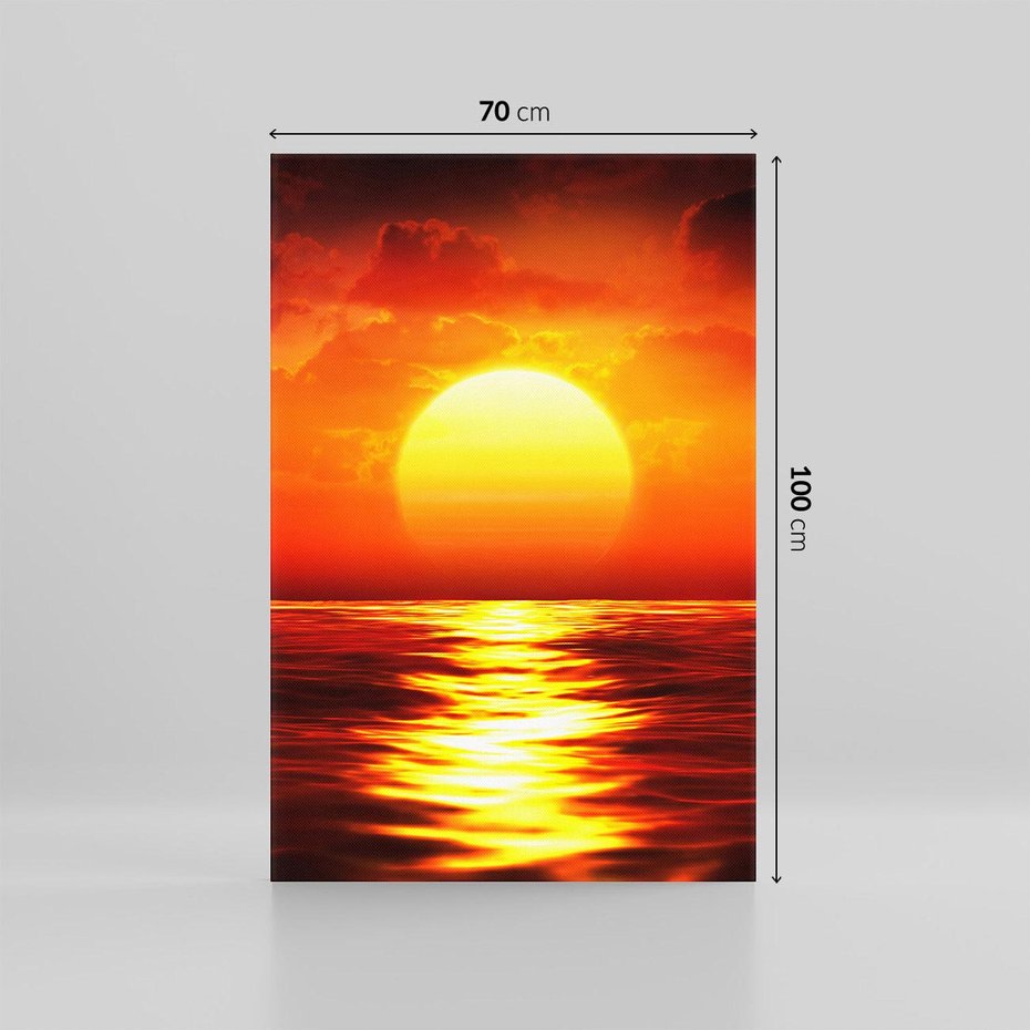 Obraz na płótnie 70x100 - Romantyczny Zachód Słońca nad Morzem - zachód, słońca