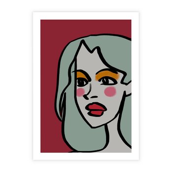 Plakat bez ramy 50x70 - Ekspresja Linii - nowoczesny plakat, mocna linie