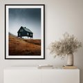 Plakat bez ramy 30x40 - Ciepło i Przytulność - skandynawski, domek