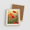 Plakat w ramie 40x50 - Makowa Pasja - maki, kwiaty - rama drewno