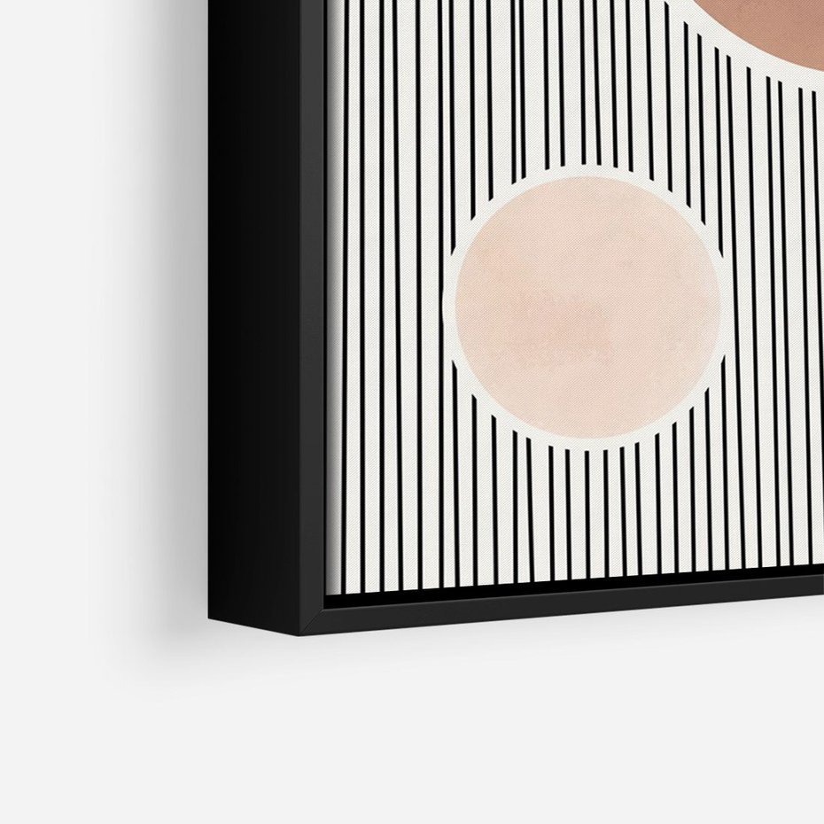 Obraz w ramie 70x100 - Rozplątane Granice - abstrakacyjna nowoczesna sztuka, koła okręgi - rama czarna