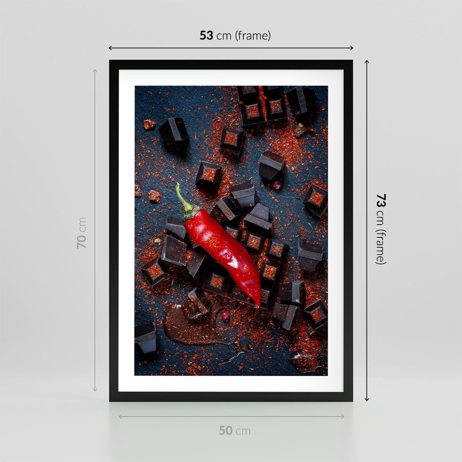 Plakat w ramie 50x70 - Papryka w Restauracji - restauracja, papryka - rama czarna