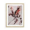 Plakat w ramie 50x70 - Graficzna Elegancja - nowoczesna sztuka, grafika - rama drewno