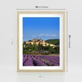 Plakat w ramie 40x50 - Prowansalska Aura - lawenda, Prowansja - rama drewno