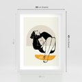 Plakat w ramie 30x40 - Kształt Kobiecego Portretu - grafika, kobieta - rama biała