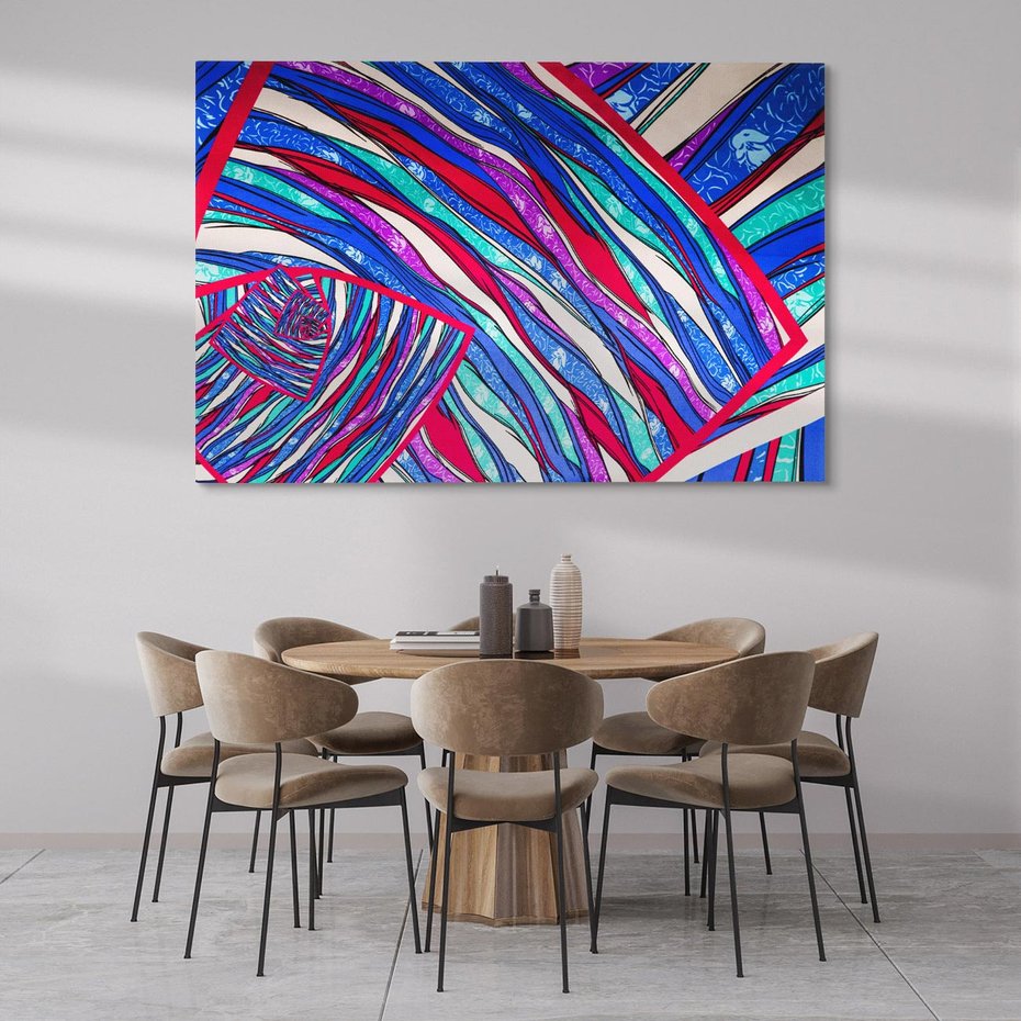 Obraz na płótnie 70x50 - Abstrakcyjna Gra Świateł i Cieni - abstrakcja