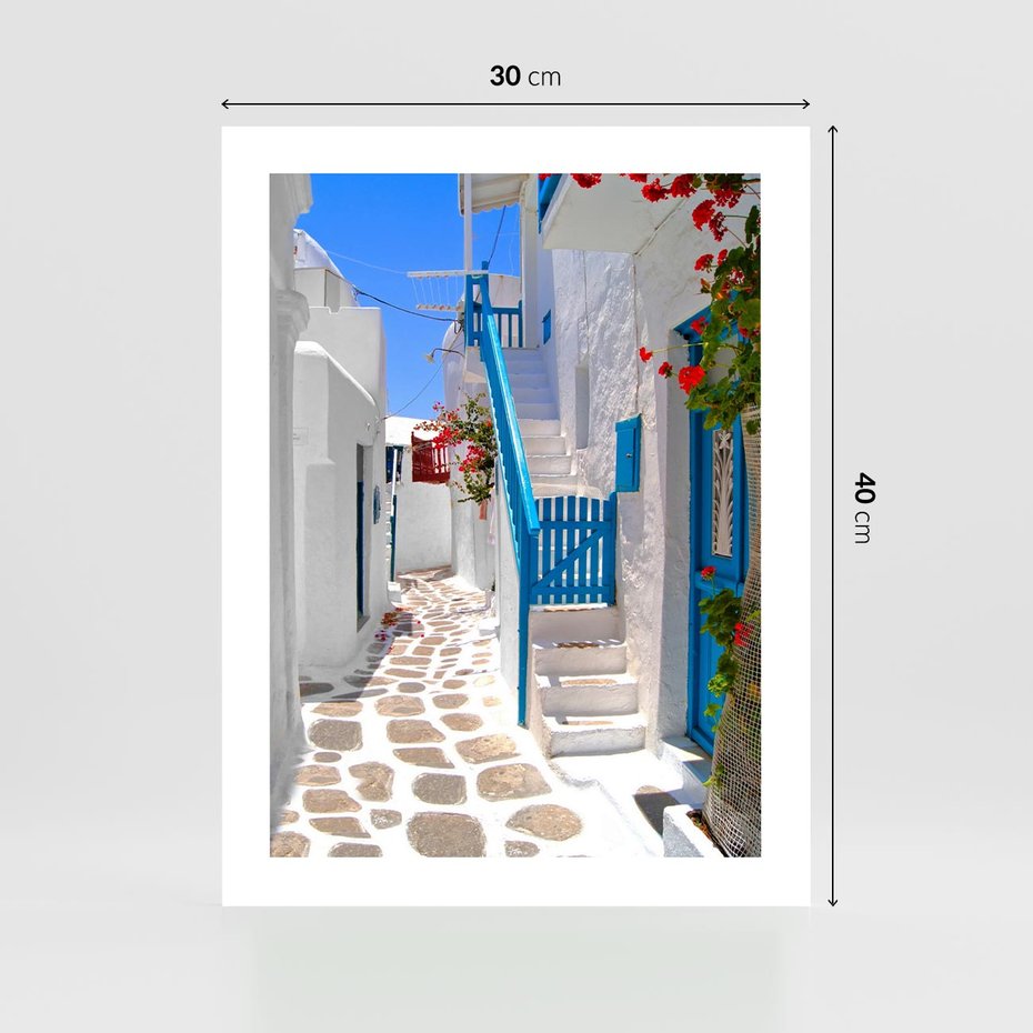 Plakat bez ramy 30x40 - Santorini: urok Grecji - Santorini, Grecja