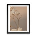 Plakat w ramie 50x70 - Subtelna gipsówka - gipsówka, suche - rama czarna