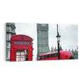 Obraz na płótnie 100x50 - Uliczka z charakterystyczną budką w Londynie - Londyn, budka