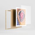 Plakat w ramie 30x40 - Rozchlapane Wizje - kolorowe wzory, tęczowe żywe kolory - rama drewno