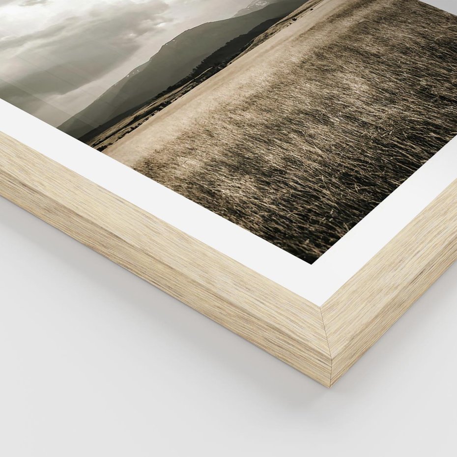 Plakat w ramie 40x50 - Nostalgiczny Krajobraz - pole, krajobraz - rama drewno