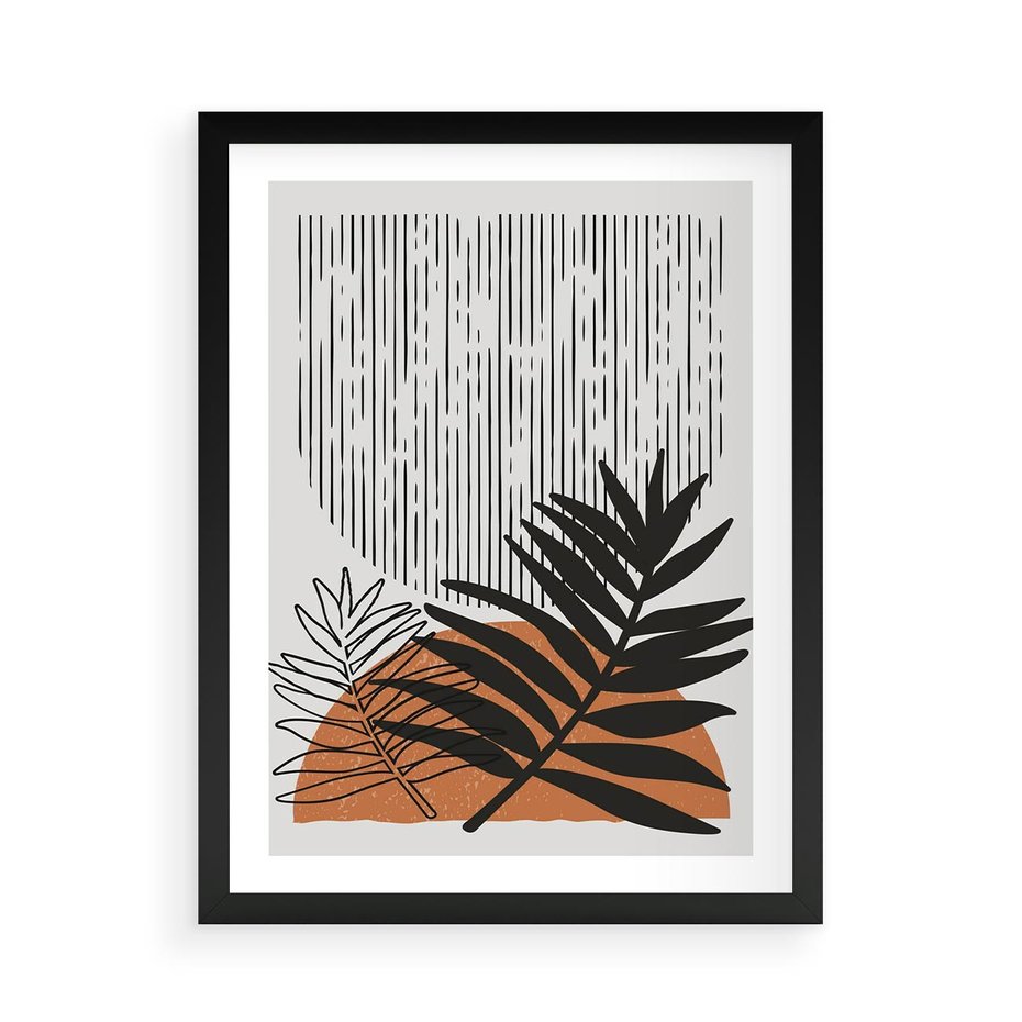 Plakat w ramie 50x70 - Sztuka Połączona - nowoczesna sztuka, modern - rama czarna