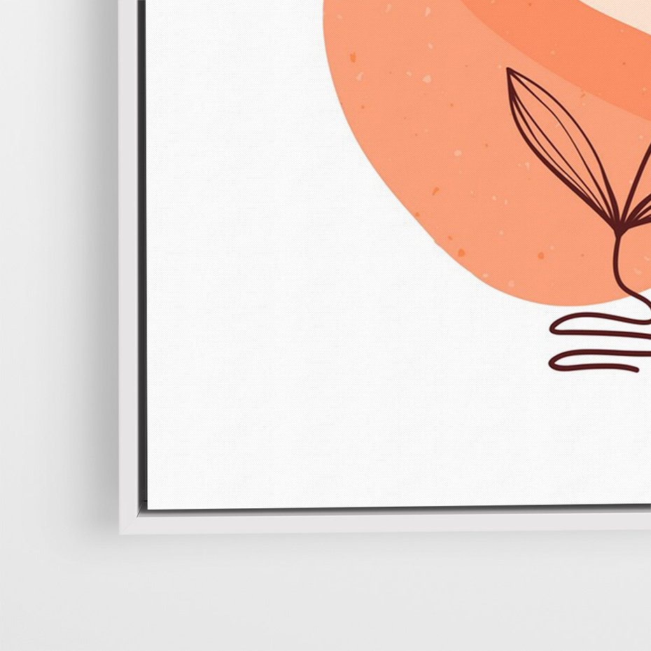 Obraz w ramie 80x120 - Migocące Odbicia Kwiatów - abstrakcyjna sztuka, plamy - rama biała