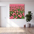 Obraz na płótnie 60x60 - Tulipanowe Elegancja - tulipany, kwiat