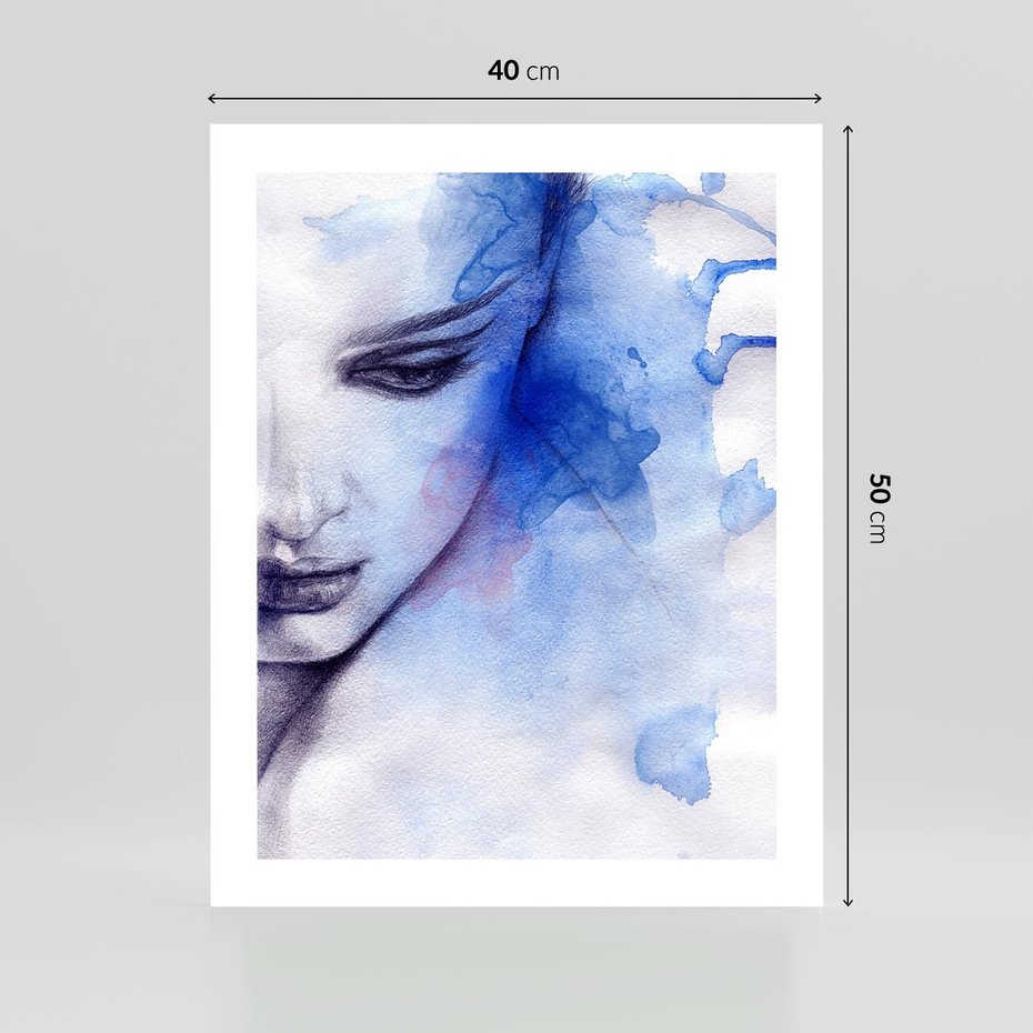 Plakat bez ramy 40x50 - Graficzna magia kobiecej twarzy - grafika, kobieta