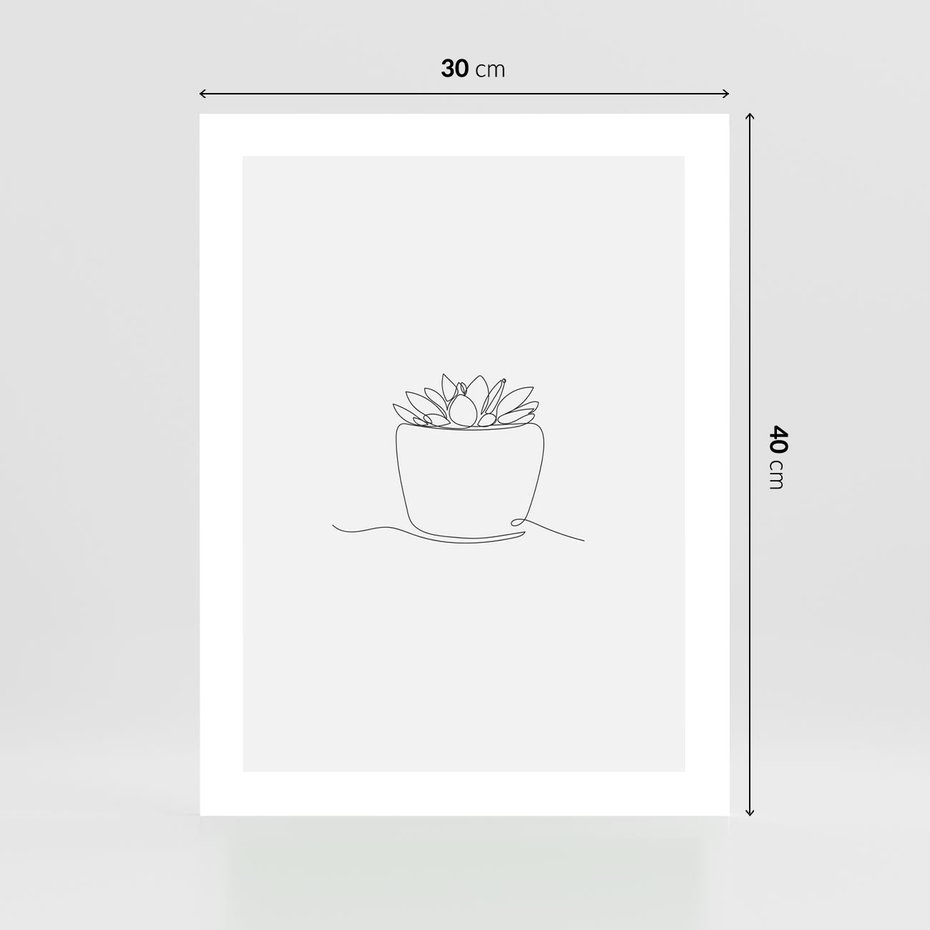 Plakat bez ramy 30x40 - Rozkwitające Echa - szkic, minimalizm