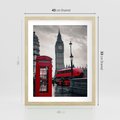Plakat w ramie 40x50 - Londyński Klimat Telefoniczny - Londyn, telefon - rama drewno