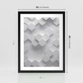 Plakat w ramie 30x40 - Kreatywna Forma - geometryczny, 3D - rama czarna