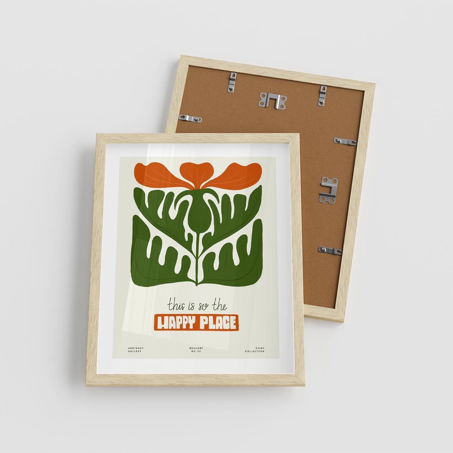 Plakat w ramie 40x50 - Rozkwitająca Gra - kwiaty, nowoczesny plakat - rama drewno