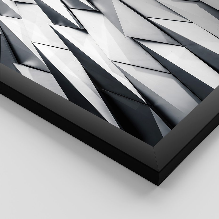 Zestaw obrazy w ramie 50x70 galeria - Nowoczesna, architektura, black, white - rama czarna