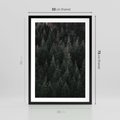 Plakat w ramie 50x70 - Wysoko nad Iglastym Lasem - las, perspektywa - rama czarna
