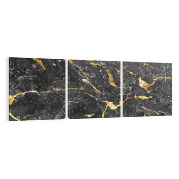 Obraz na płótnie 150x50 - Egzotyczny Blask - marmur, złoto