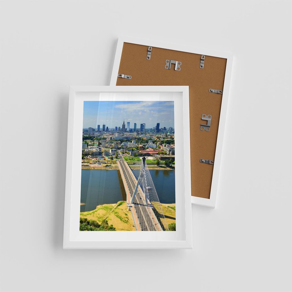 Plakat w ramie 30x40 - Most w metropolii - most, miato - rama biała